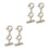 4Pcs Silver Alloy Double Curtain Rod Brackets Adjustable Corner Mounts 7