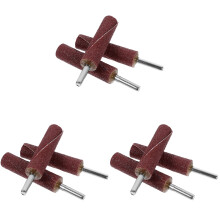 9Pcs Dark Red Sanding Drum Bit Set for Drill Rotary Tool Polishing Use