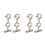 4Pcs Silver Alloy Double Curtain Rod Brackets Adjustable Corner Mounts 8