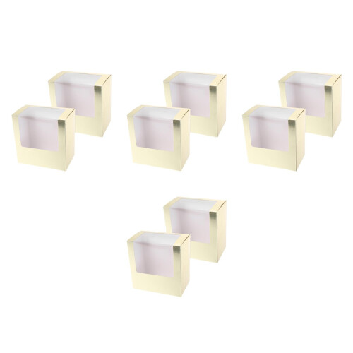 8Pcs Golden Hat Travel Case with Clear Window Foldable Hat Organizer
