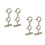 4Pcs Silver Alloy Double Curtain Rod Brackets Adjustable Corner Mounts 9