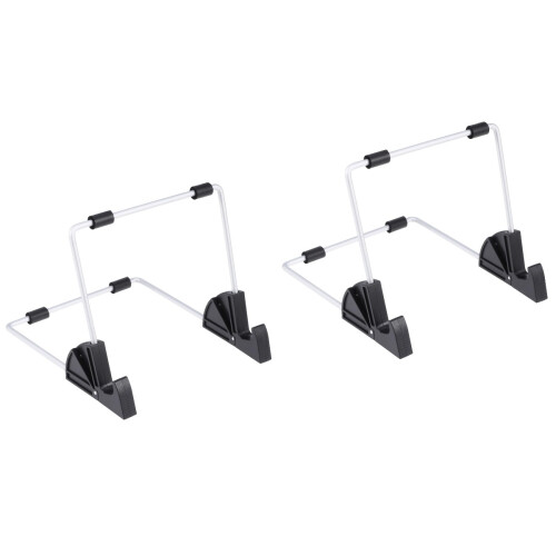 2Pcs Black Aluminum Tablet Mount Stand Lazy Holder for Desktop Display 2