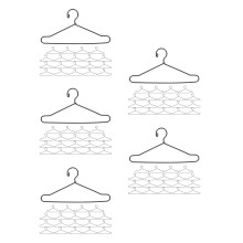 100Pcs Black Metal Coat Hangers for Doll Dresses and Outfits