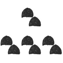 8Pcs Stylish Black Crochet Hair Nets for Wig Use Durable Nylon Mesh