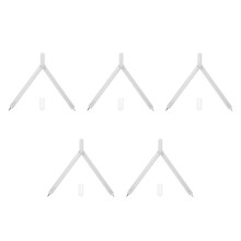 5Pcs White Metal Compass for Students Zinc Alloy Drawing and Math Tool