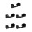 5Pcs Sturdy Acrylic Baseball Hat Rack Black Wall Organizer for Caps 6
