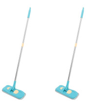 2Pcs Toddler Cleaning Mop Toy Sky-Blue Durable Plastic Fiber Tool