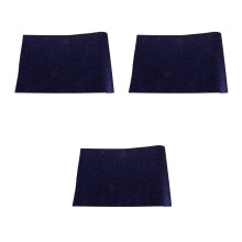 3Pcs Dark Blue Pet Carbon Fiber Interior Wrap Rolls for Car Decoration