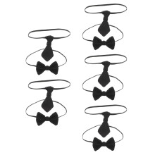 10Pcs Black Tiny Bowties for Doll Dress Up Durable Fabric Doll Costume