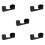 5Pcs Sturdy Acrylic Baseball Hat Rack Black Wall Organizer for Caps 7