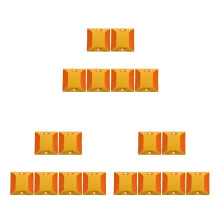 6Pcs Plastic Reflective Road Markers Yellow for Driveway and Sidewalk