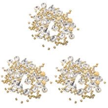 390Pcs White Glass Sew on Rhinestones Claw Decor for DIY Clothes Bags