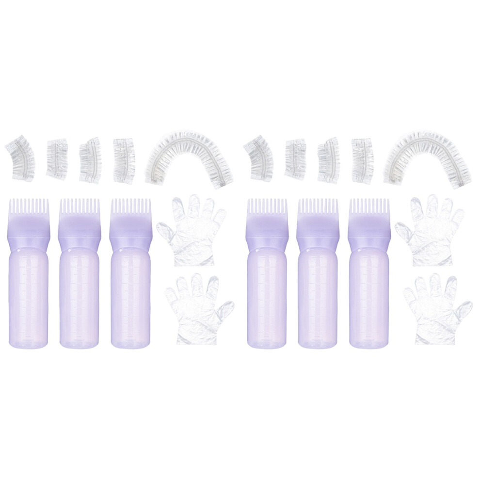 Villcase 2Sets Hair Coloring Tools Purple Plastic Hair Applicator For Salon Use