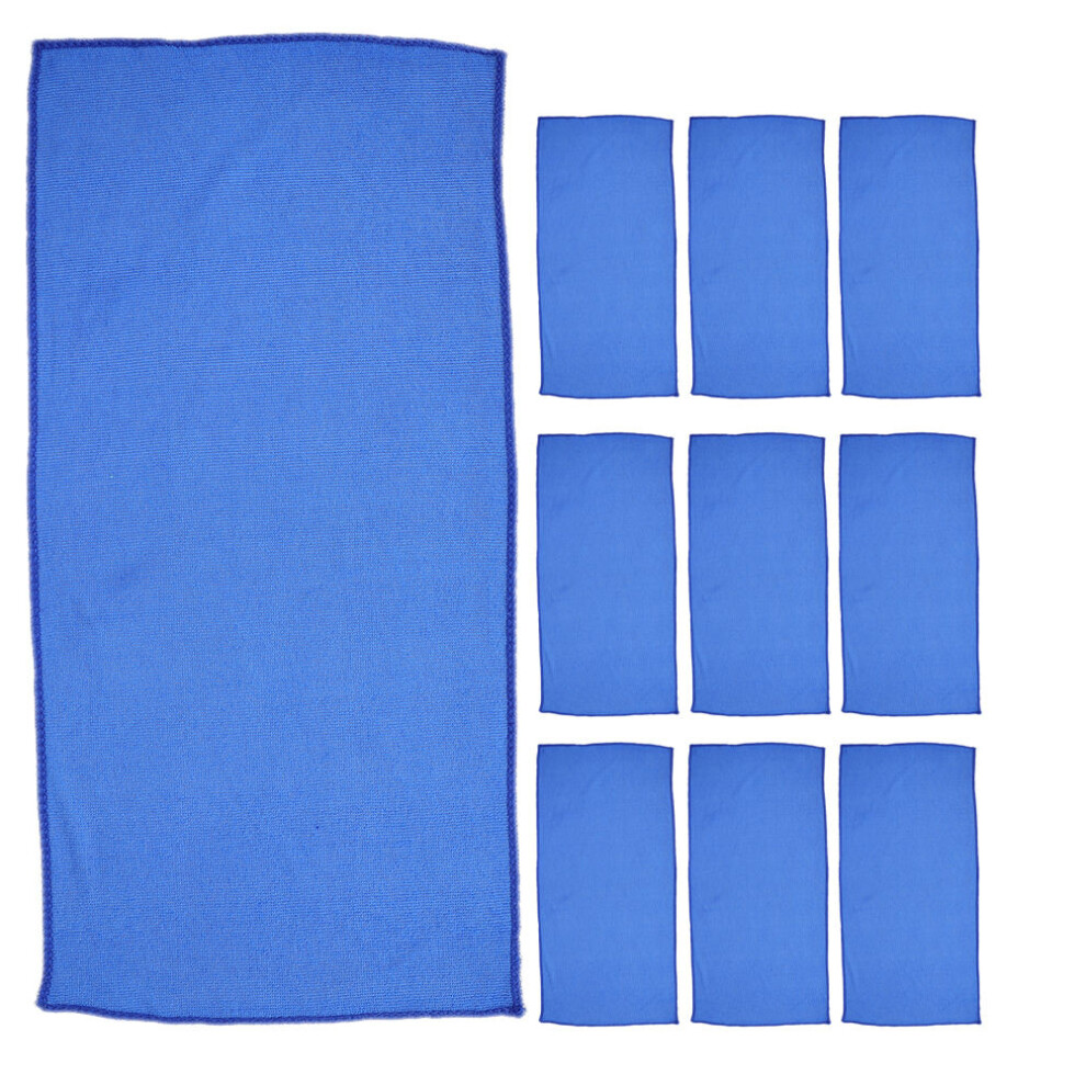 10Pcs Car Polishing Towels Absorbent Cleaning And Drying Cloths Blue 3713135307957