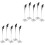 10Pcs Silver Menu Clips Spiral Base Photo and Table Number Holders 3