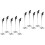 10Pcs Silver Menu Clips Spiral Base Photo and Table Number Holders 4