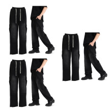 3Stk Herren Loose Fit Baumwollhose Cargo Beine Bequeme Jeans