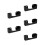 5Pcs Sturdy Acrylic Baseball Hat Rack Black Wall Organizer for Caps 9