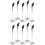 10Pcs Silver Menu Clips Spiral Base Photo and Table Number Holders 5