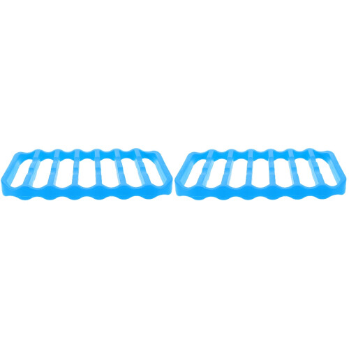 2Pcs Blue Silicone Baking Rack Heat-Resistant Non Stick Cooking Pad
