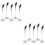 10Pcs Silver Menu Clips Spiral Base Photo and Table Number Holders 6