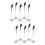 10Pcs Silver Menu Clips Spiral Base Photo and Table Number Holders 7