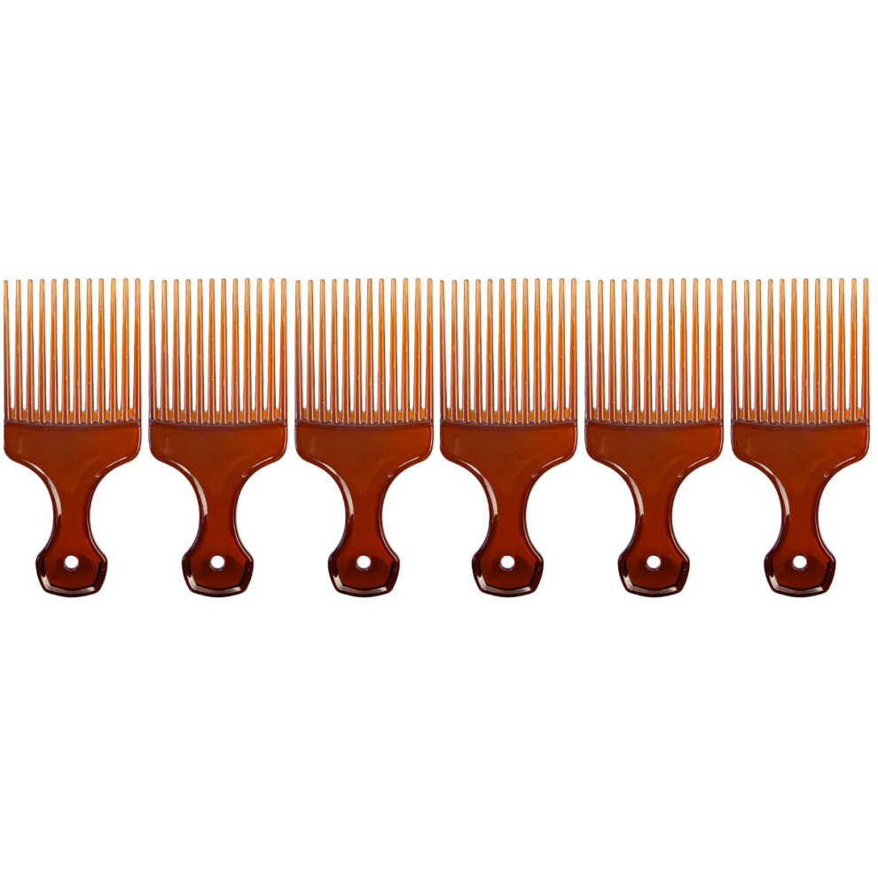 Ohphcall Unisex Brown 6Pcs Hair Comb Salon Accessories Durable Anti-Static Massage