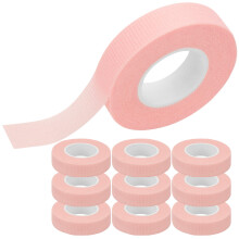 10Pcs Pink Adhesive Eyelash Extension Tapes for Safe Lash Application