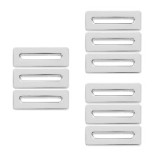 9Pcs Zinc Alloy Basin Overflow Ring Silver Tub Overflow Cover Plate