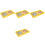 4Sets Impact-Resistant Yellow Plastic Chess Board for Kids Play 4