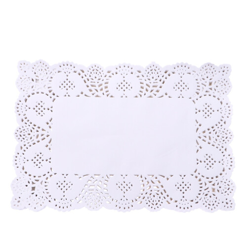 2 Pieces Small Rectangular Paper Doilies Doily Packaging Pad 1
