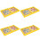 4Sets Impact-Resistant Yellow Plastic Chess Board for Kids Play 6