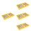 4Sets Impact-Resistant Yellow Plastic Chess Board for Kids Play 7