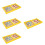 4Sets Impact-Resistant Yellow Plastic Chess Board for Kids Play 8