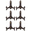 6Pcs Brown Resin Desktop Dish Holder Tea Cake Storage Display Stand 9