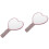 2Pcs Compact Pink Heart Hand Mirror ABS Rhinestone Handbag Mirror 4