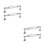 4Pcs Durable Silver Crystal Cabinet Handles Glass Knobs for Home Decor 9