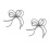 2Pcs Silver Pearl Bowknot Keychain Charms Elegant Plastic Accessories 6