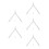 5Pcs White Metal Compass for Students Zinc Alloy Drawing and Math Tool 9