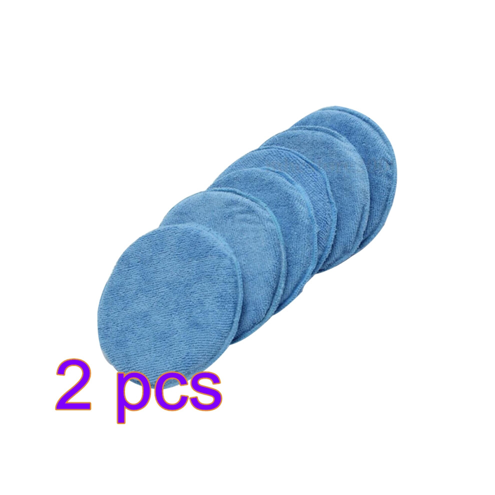 Microfiber Car Wax Sponge Sky- Pads For Polishing And Waxing Blue 3713135310704
