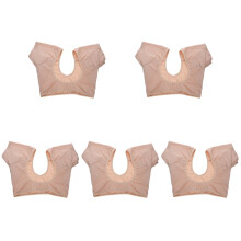 5Pcs Khaki Sweat-Absorbent Underarm Vest Women Polyester Sweat Pad