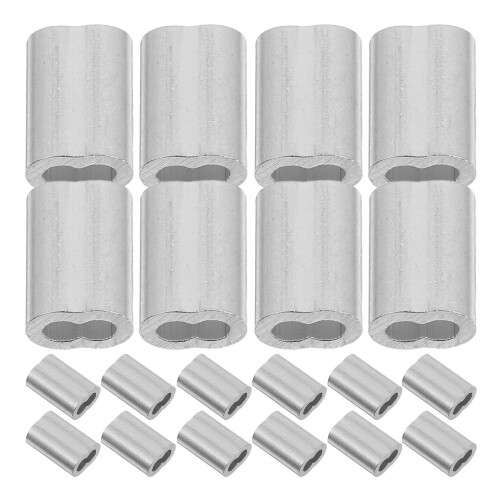 800Pcs Silver Aluminum Cable Crimping Sleeves for Wire Rope Connection 1