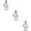 3Stk Weiß Kurzarm Arbeitsanzug & Krankenschwester Strapazierfähig 9