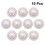 10Pcs Durable Round Pearl Buttons White for Jackets Clothes DIY Decor 3