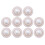 10Pcs Durable Round Pearl Buttons White for Jackets Clothes DIY Decor 8