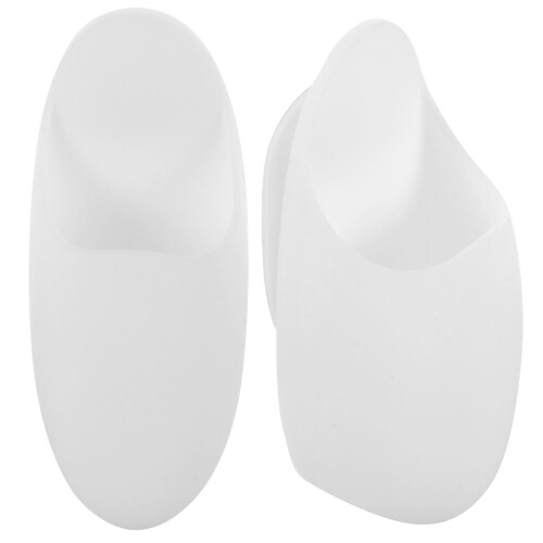 6Pcs Silicone Toothbrush Holder Wall Mount for Bathroom White 2