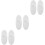 6Pcs Silicone Toothbrush Holder Wall Mount for Bathroom White 6