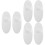 6Pcs Silicone Toothbrush Holder Wall Mount for Bathroom White 7
