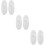 6Pcs Silicone Toothbrush Holder Wall Mount for Bathroom White 10