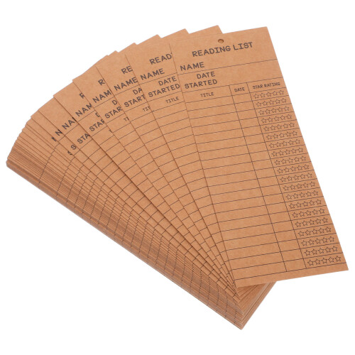 150Pcs Brown Paper Bookmarks for Book Tracking and Reading List Notes 1